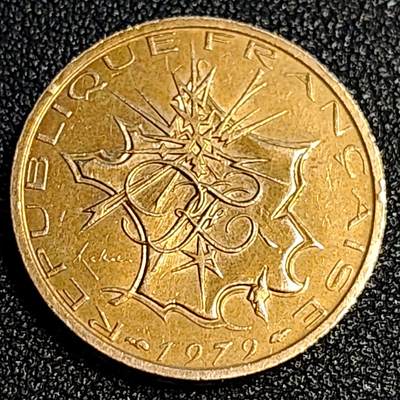 泉币菌-第64场-精品场 美品 厚重币 法国1979年10法郎 攻占巴士底狱 镍黄铜币  26mm  