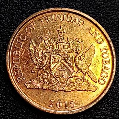 泉币菌-第63场-精品场 铜光美品 天堂鸟 特立尼达和多巴哥 5分硬币 21mm