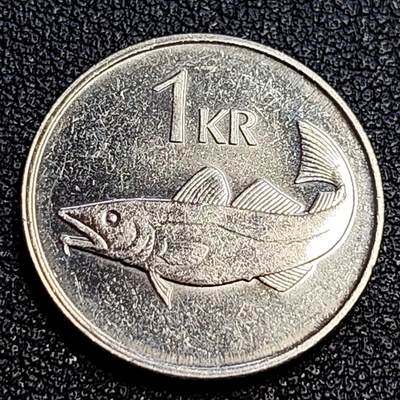 泉币菌-第63场-精品场 - 冰岛1克朗 大西洋鳕鱼 守护神 21.5mm