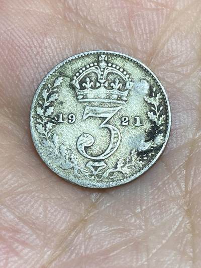 2025年第七十二场(总第九十八场）外国好品散币(免佣金) - 英国🇬🇧1921年3便士银币(乔治五世第二版)