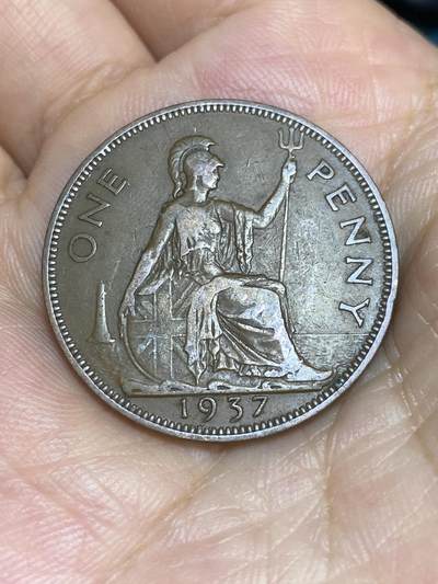2025年第七十二场(总第九十八场）外国好品散币(免佣金) - 英国🇬🇧1937年1便士(乔治六世加冕年，第一版首发年)
