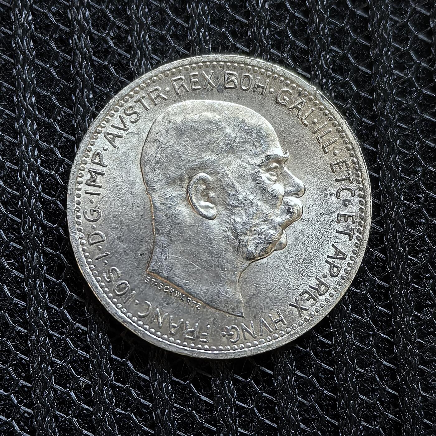 道一币馆币章第一百三十九场 奥匈帝国1916年弗兰兹一世1克朗银币