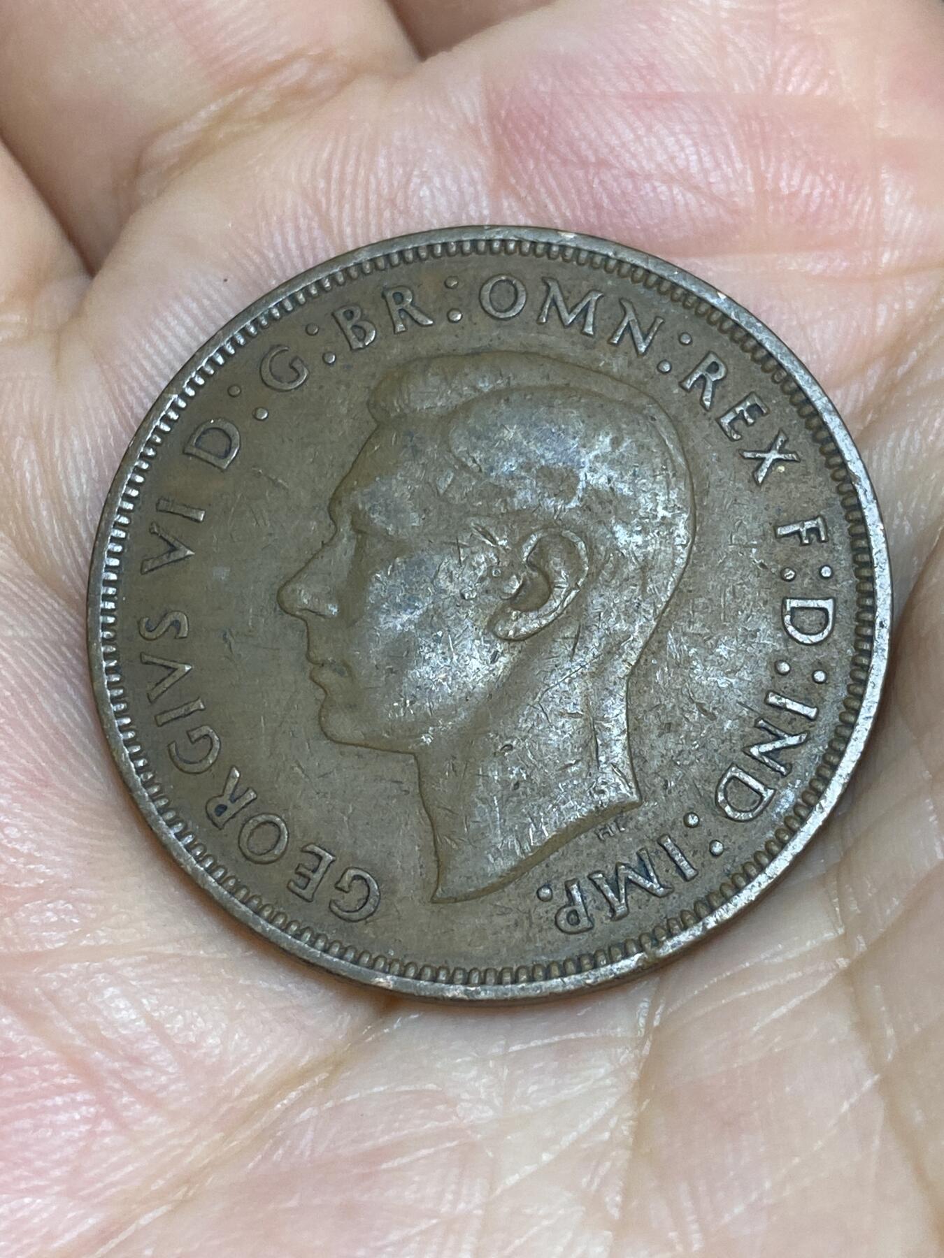 2025年第七十二场(总第九十八场）外国好品散币(免佣金) 英国🇬🇧1939年1便士(乔治六世第一版，印度皇帝加字版)