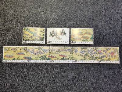 洪涛臻品批发群 精选邮票限时拍卖第1058期  - 明人入跸图 新全 联票齿间1折可自行撕开以便插册。难得一见全品