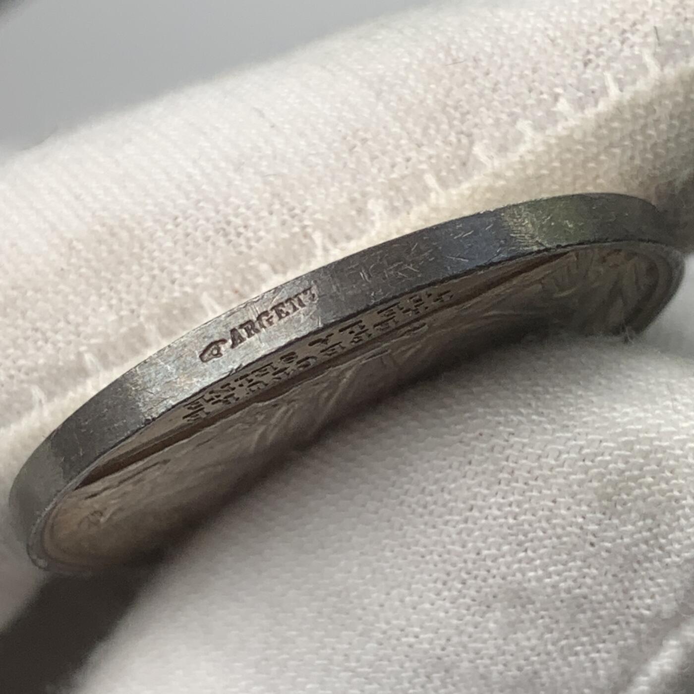 掌中浮雕-藏着的欧洲第032场 法国1845年塞纳圆形代币 , 32mm ,15.4g 