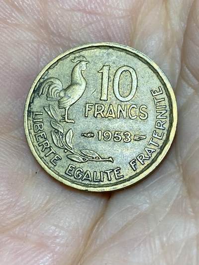 2025年第七十一场(总第九十七场）外国好品散币(免佣金) - 法国🇫🇷1953年10法郎