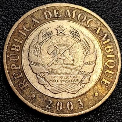 泉币菌-第63场-精品场 2003年 莫桑比克 10000 1万 梅蒂卡尔 双色币 犀牛 27mm