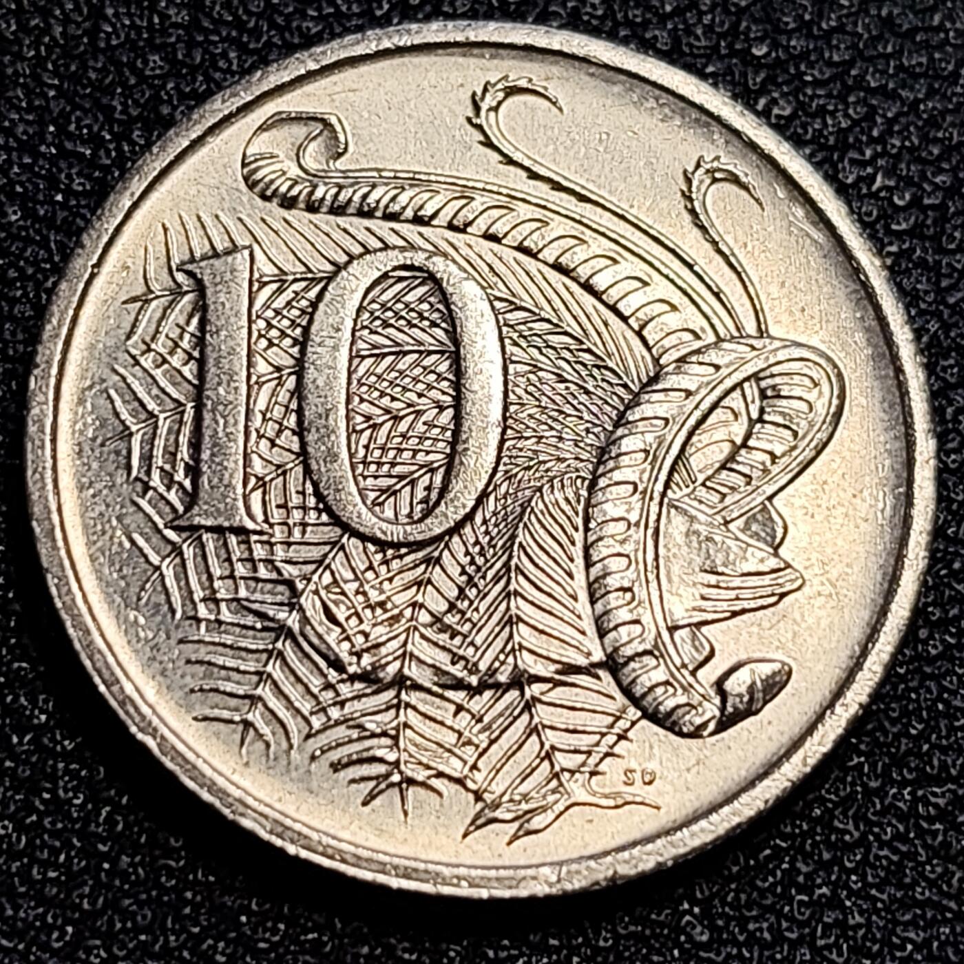 泉币菌-第63场-精品场 英属 澳大利亚1992年10分铜镍币 琴鸟 伊丽莎白二世女王  铜镍币 23.6mm