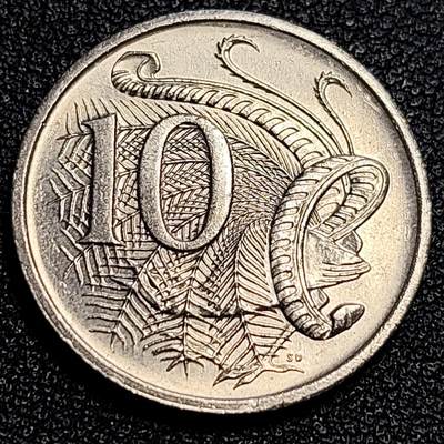 泉币菌-第63场-精品场 - 英属 澳大利亚1992年10分铜镍币 琴鸟 伊丽莎白二世女王  铜镍币 23.6mm