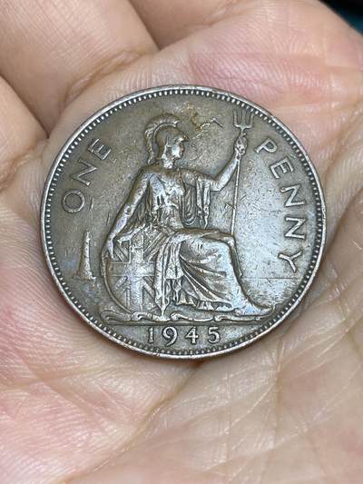 2025年第七十二场(总第九十八场）外国好品散币(免佣金) - 英国🇬🇧1945年1便士(乔治六世第一版，印度皇帝加字版)