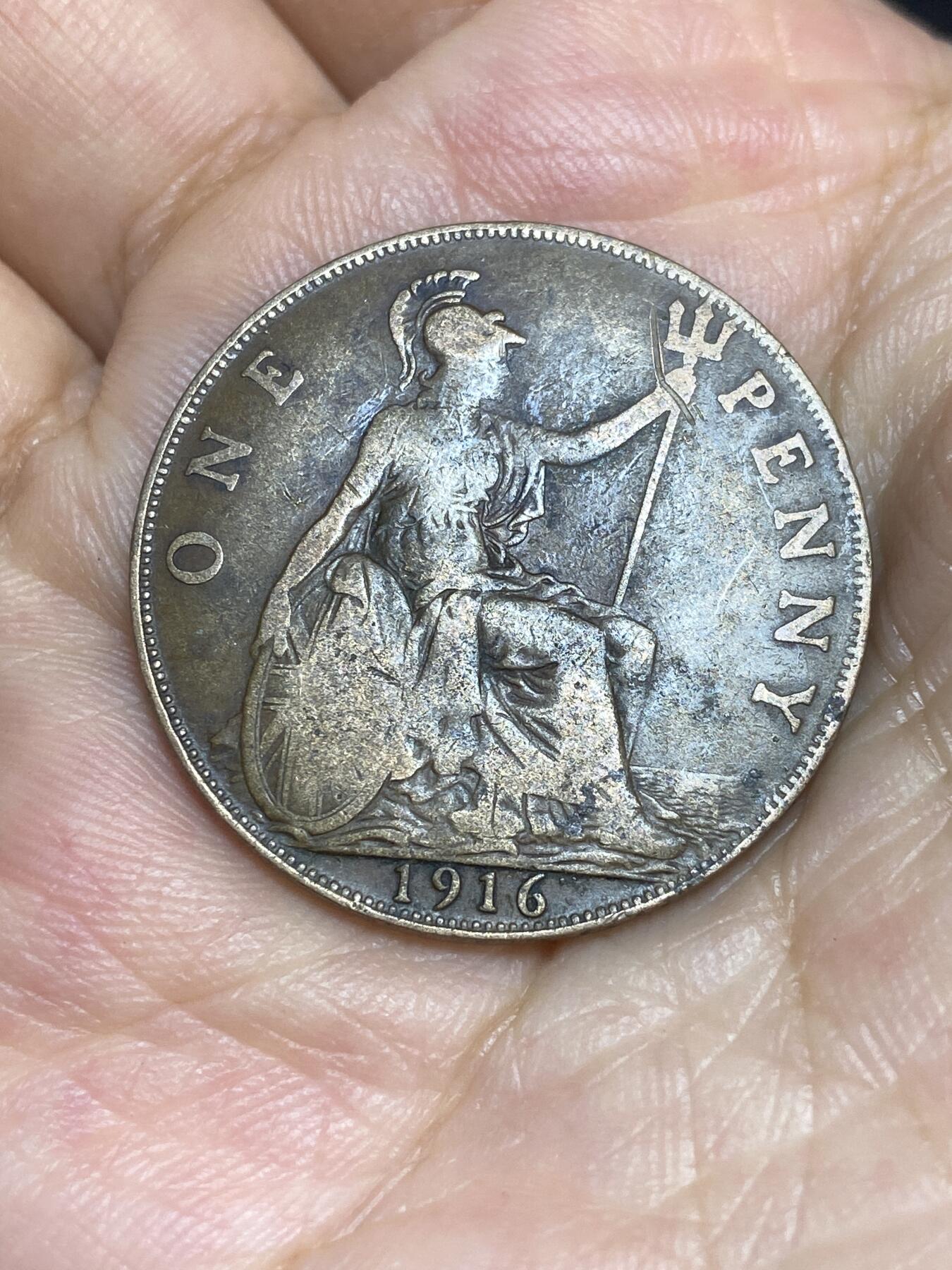 2025年第七十二场(总第九十八场）外国好品散币(免佣金) 英国🇬🇧1916年1便士(乔治五世第一版)