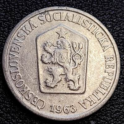 泉币菌-第63场-精品场 美品 捷克斯洛伐克1963年10赫勒 双尾狮 铝币 社会主义时期 22mm 