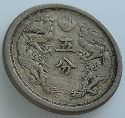 外国优质老铜币纪念章银币，周六晚上九点倒数截拍，满百包邮，可寄存半年，喜欢朋友微信扫描二维码可直接参拍 - 满洲国大同三年五分