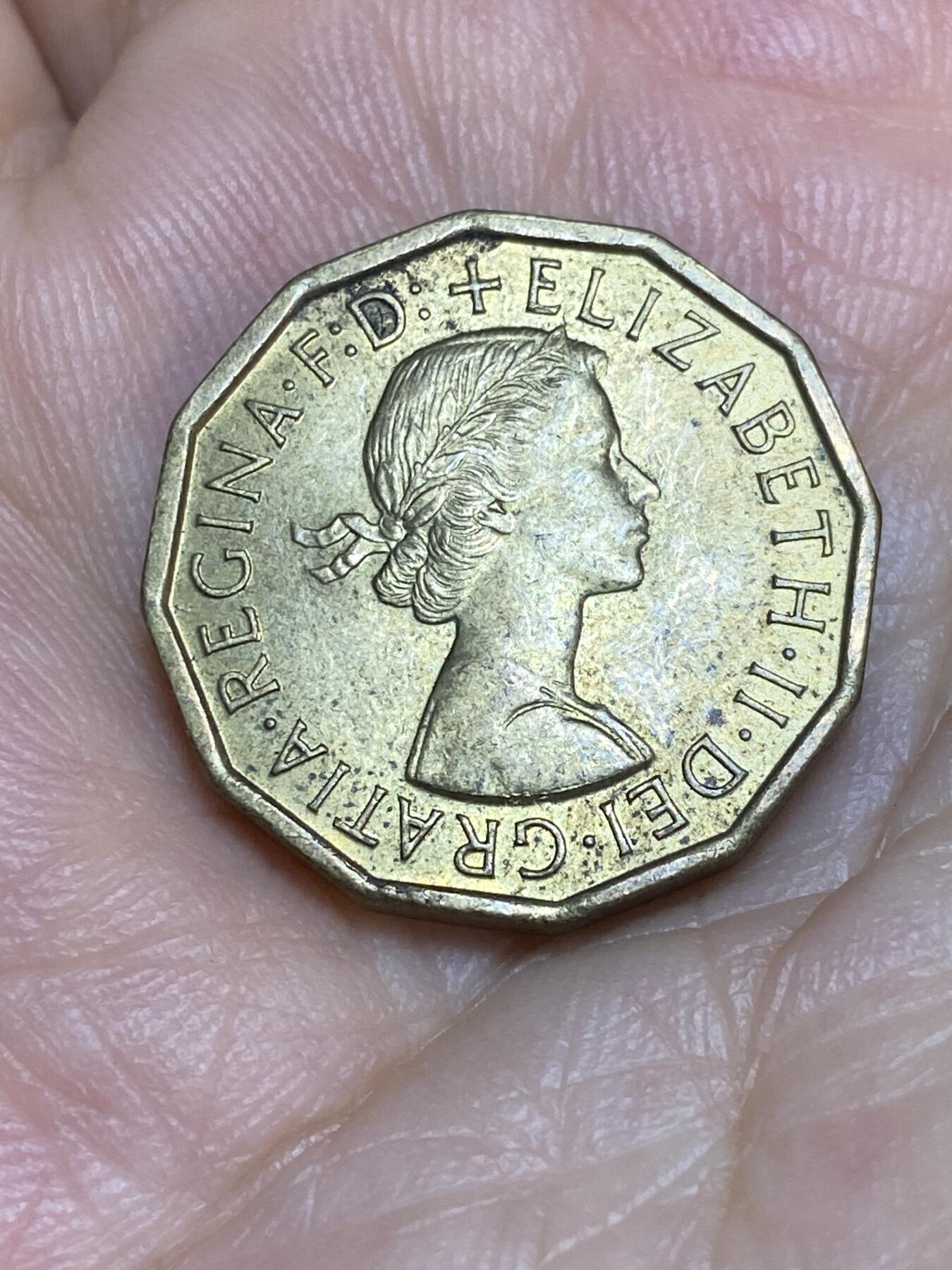 2025年第七十二场(总第九十八场）外国好品散币(免佣金) 英国🇬🇧1962年3便士(伊丽莎白二世青年桂冠，第二版)