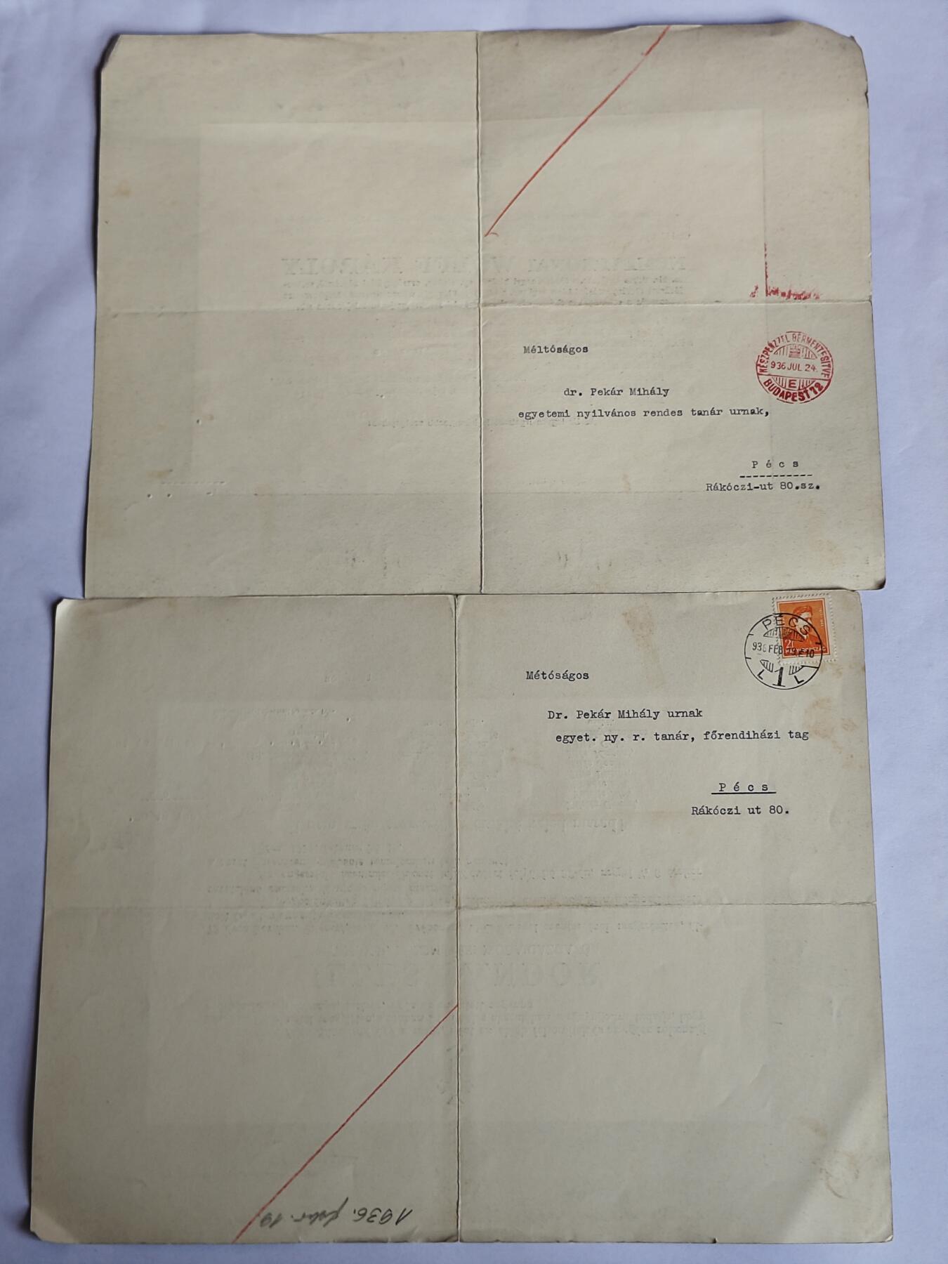 RimeNova韵星2025军品类夏季拍卖会-- RimeNova 2025 Summer Militaria Sale 奥匈帝国匈牙利王国佩卡米哈伊博士旧藏 ，匈牙利王室首席顾问Szily Adam讣告两张