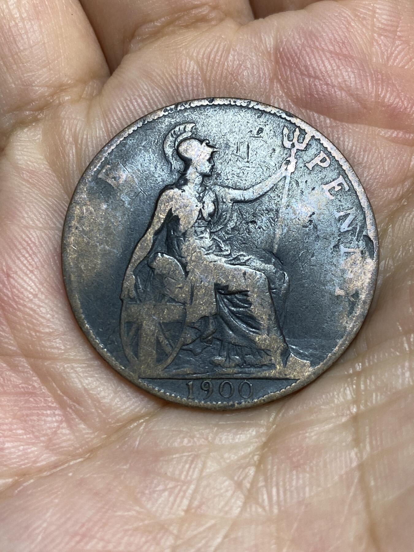 2025年第七十二场(总第九十八场）外国好品散币(免佣金) 英国🇬🇧1900年1便士(维多利亚女王老年披纱)