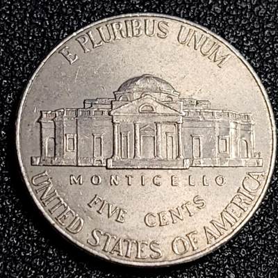 泉币菌-第64场-精品场 美国2013年D版5美分 杰斐逊纪念币 背图总统在蒙蒂塞洛的故居 美国