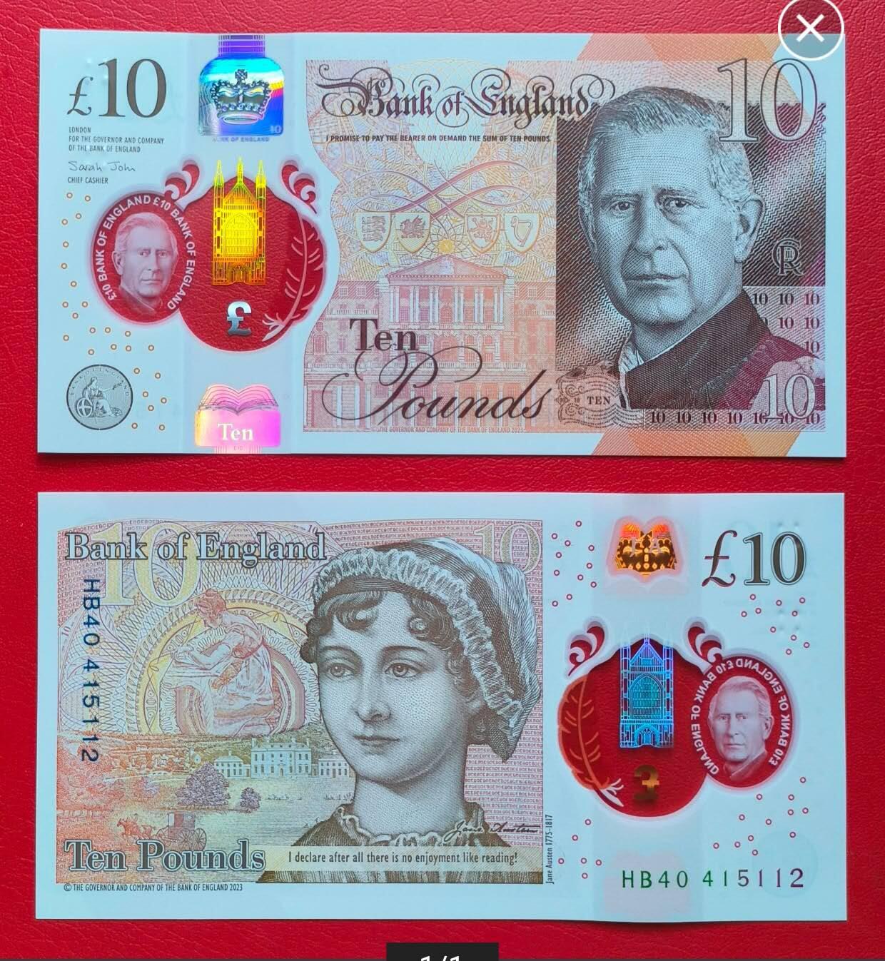 英国查尔斯10英镑（发行量极少）
