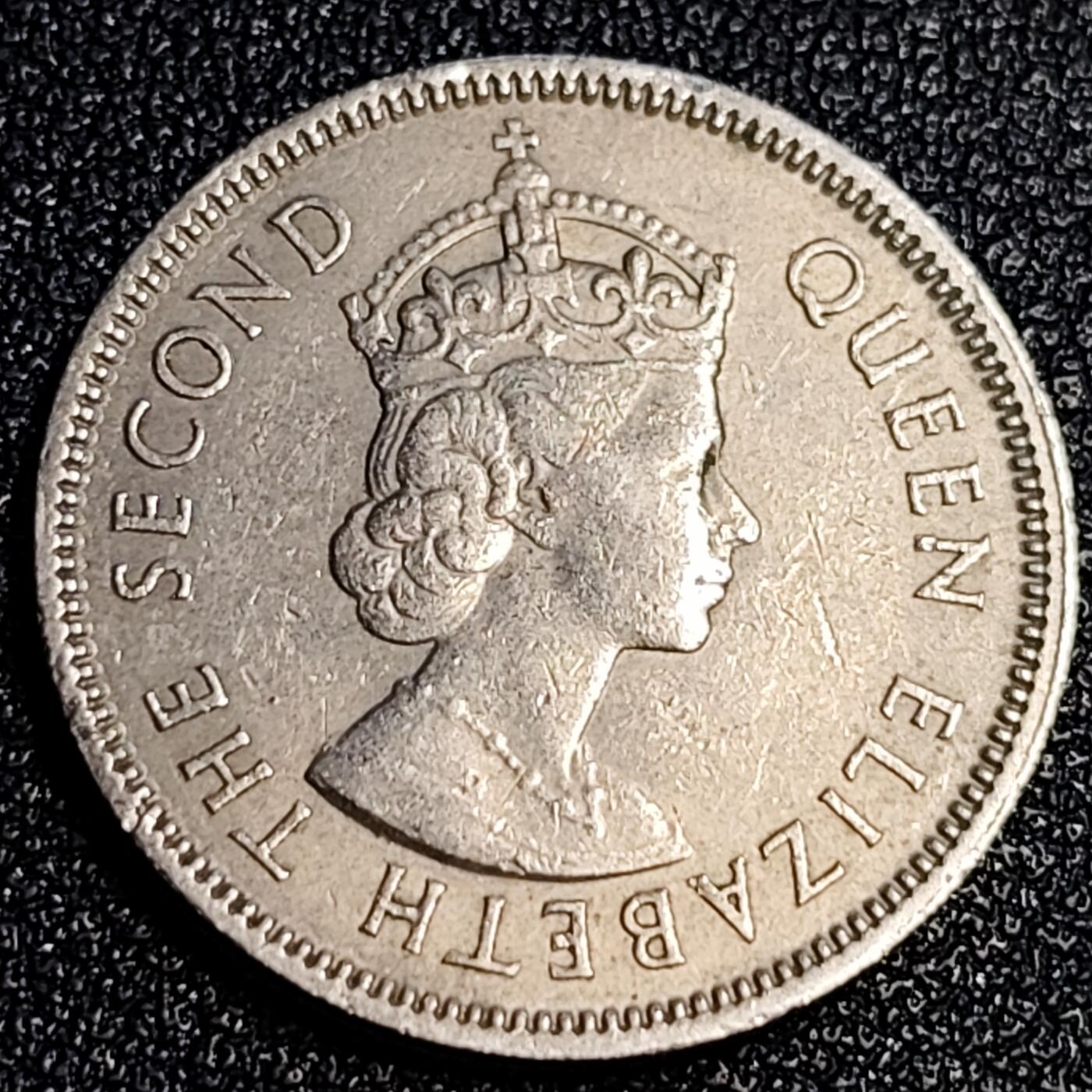泉币菌-第64场-精品场 早期香港1967年 伍毫老镍币23.5mm 英女王伊丽莎白二世头像
