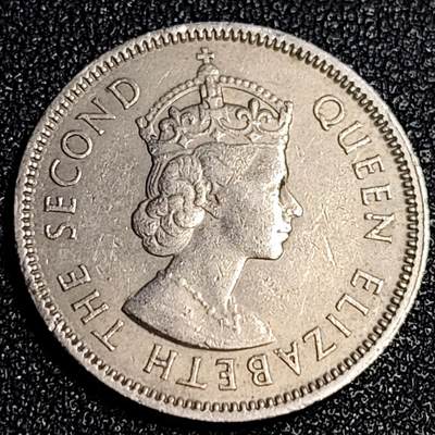 泉币菌-第64场-精品场 早期香港1967年 伍毫老镍币23.5mm 英女王伊丽莎白二世头像