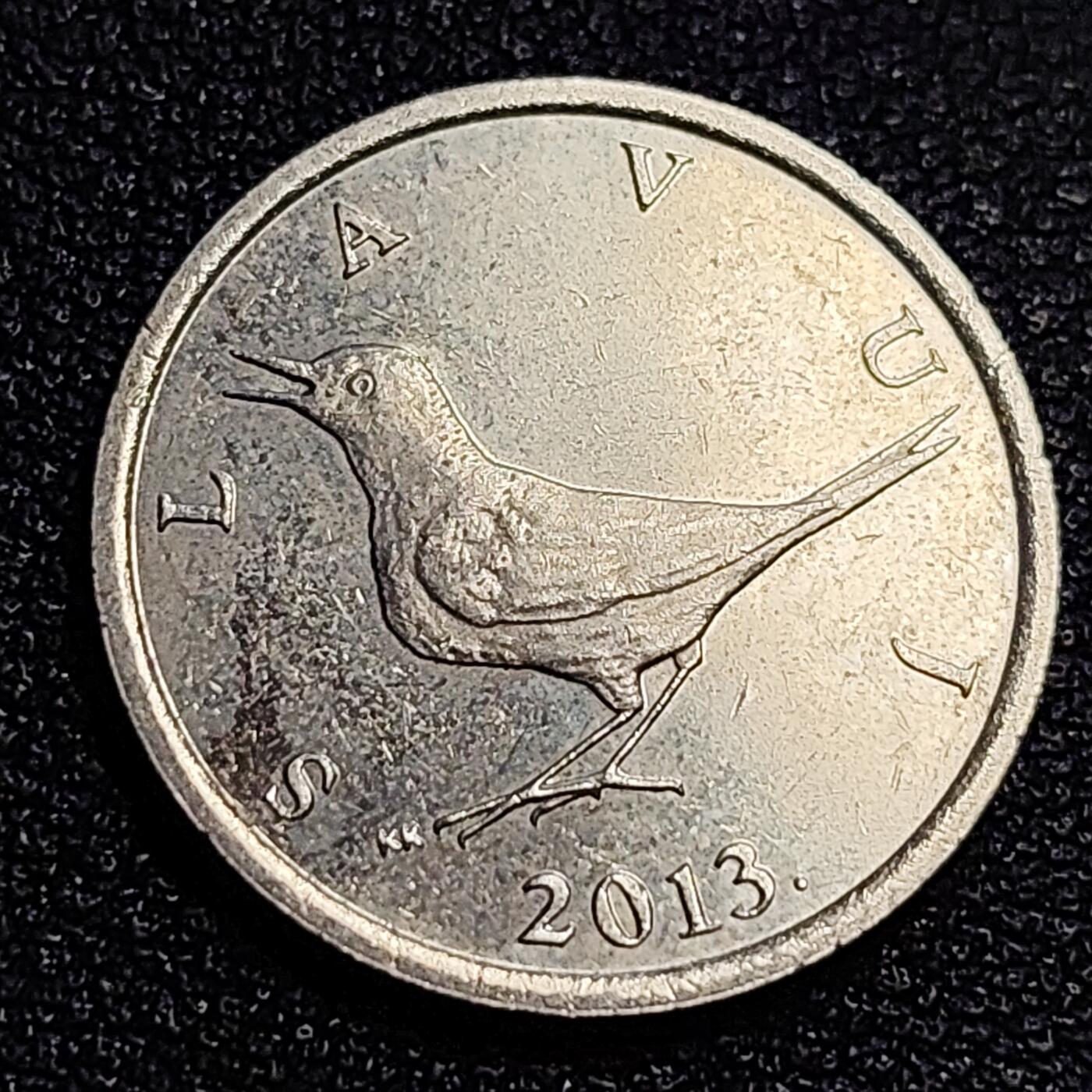 泉币菌-第63场-精品场 克罗地亚1库纳铜镍币，夜莺，22.5mm