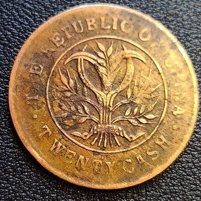 泉币菌-第63场-精品场 少见 背上星  老包浆民国时期 湖南双旗当制钱二十文铜元 双旗 麦穗图案  32mm 1.6mm 11g