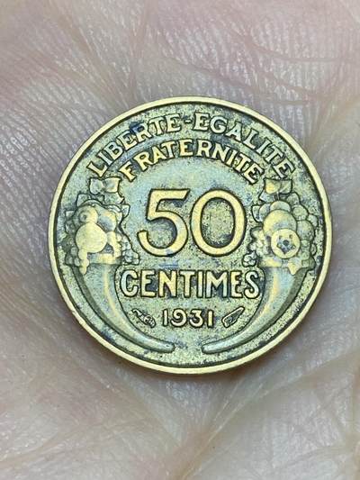 2025年第七十一场(总第九十七场）外国好品散币(免佣金) - 法国🇫🇷1931年50生丁(铝青铜材质，首发年)