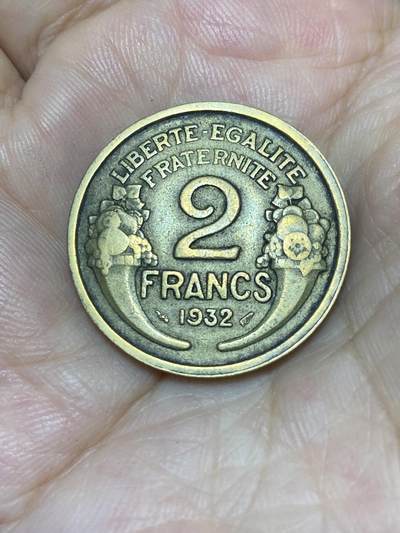 2025年第七十一场(总第九十七场）外国好品散币(免佣金) - 早期年份–法国🇫🇷1932年2法郎(铝青铜材质)