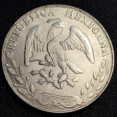 泉币菌-第63场-精品场 - 银色纪念章 墨西哥鹰洋 39×4mm 无任何性质