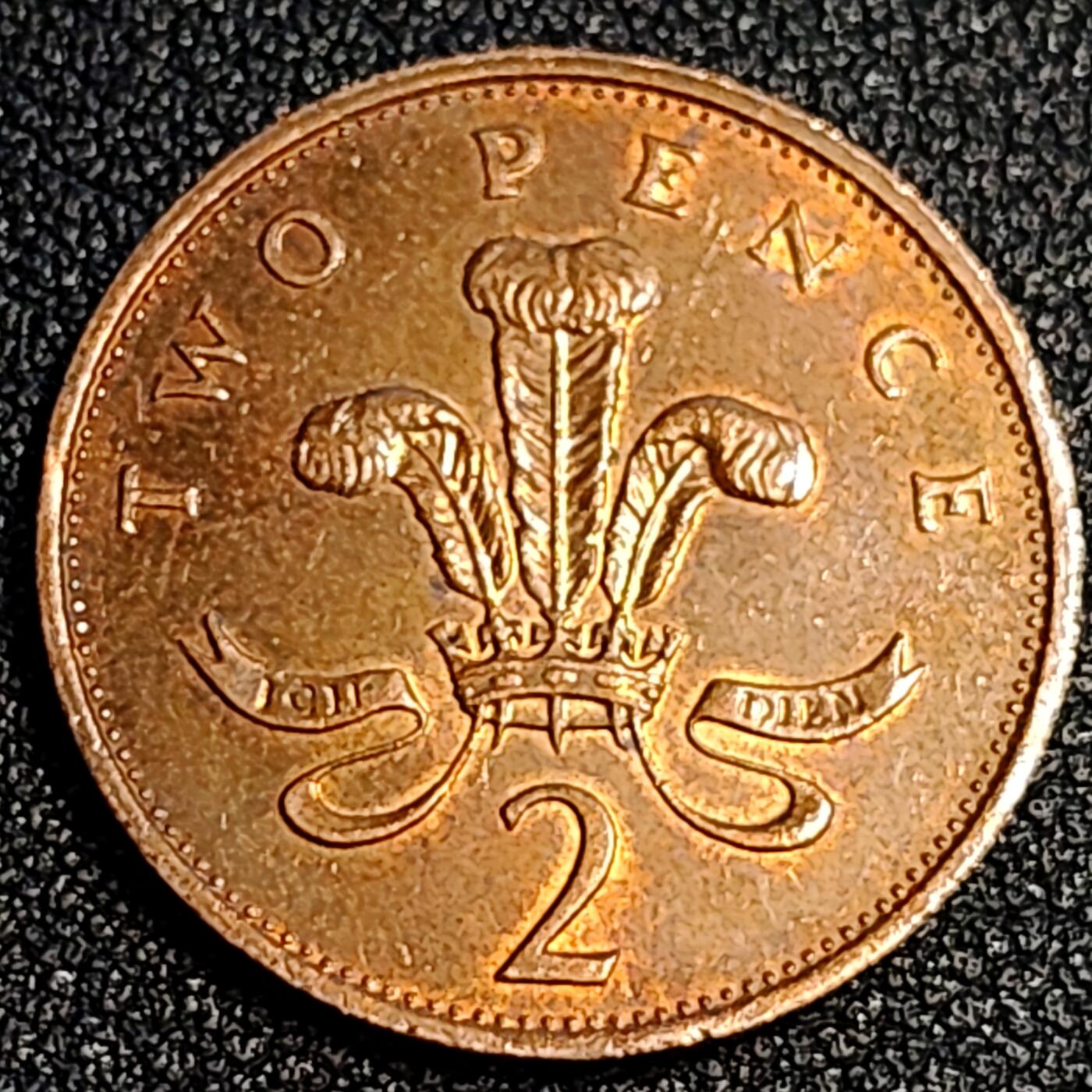 泉币菌-第64场-精品场 美品 1986年 英国2便士铜币 威尔士皇冠 25.9mm