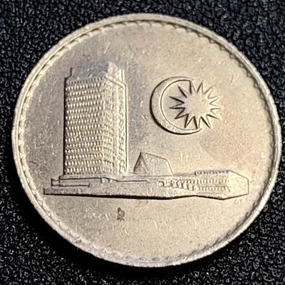 泉币菌-第63场-精品场 美品 马来西亚1988年20仙 大厦版 铜镍币  23.6mm 