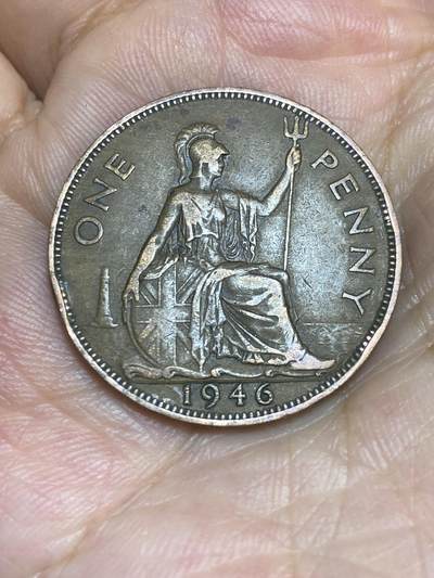 2025年第七十二场(总第九十八场）外国好品散币(免佣金) - 英国🇬🇧1946年1便士(乔治六世第一版，印度皇帝加字版)