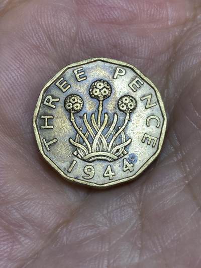 2025年第七十二场(总第九十八场）外国好品散币(免佣金) - 英国🇬🇧1944年3便士(乔治六世第一版，印度皇帝加字版)