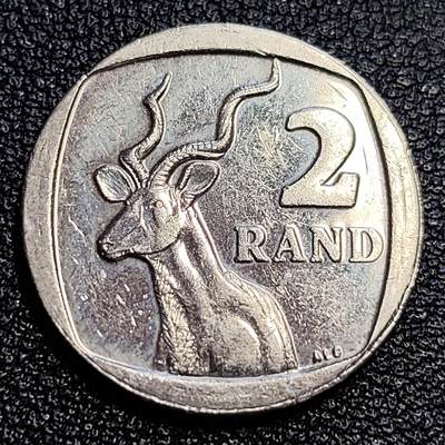 泉币菌-第63场-精品场 - 南非2兰特镍币 跳羚 23mm