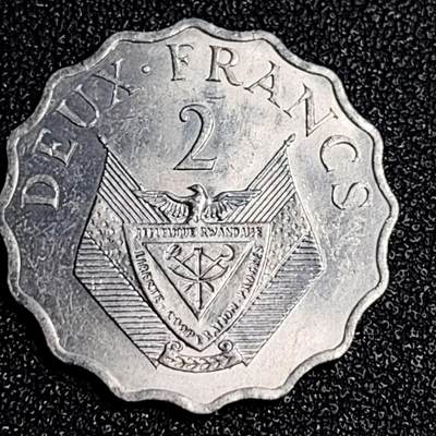 泉币菌-第64场-精品场 - 原光UNC 非洲 卢旺达1970年 2法郎 FAO 世界粮食日 纪念币 铝币 23.5mm