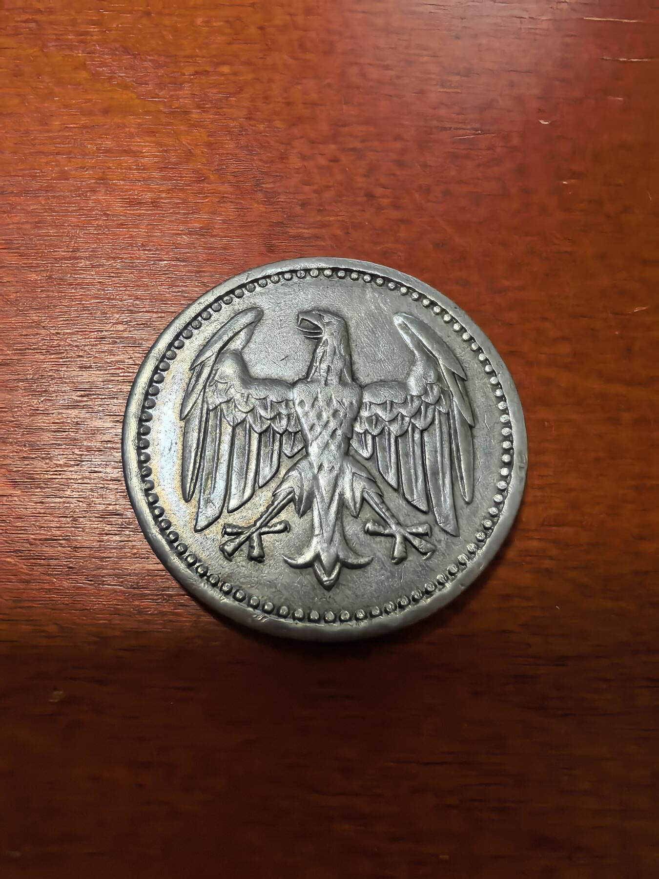 长老汇蛇年精选第三十场拍卖 1924A魏玛德国3马克银币，克书MS63分180美金