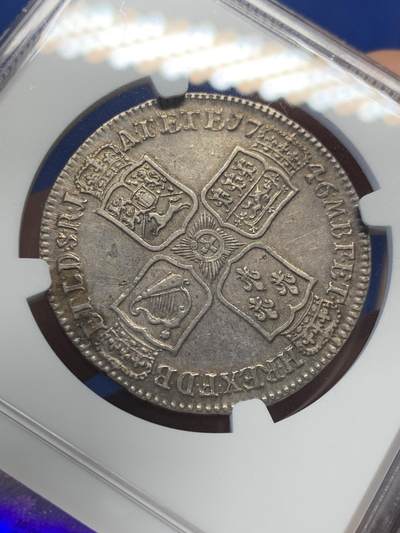 《竞宝斋》第406场 周日，周一，2场连拍 （全场包邮） NGC XF40 英国1746年乔治二世利马半克朗