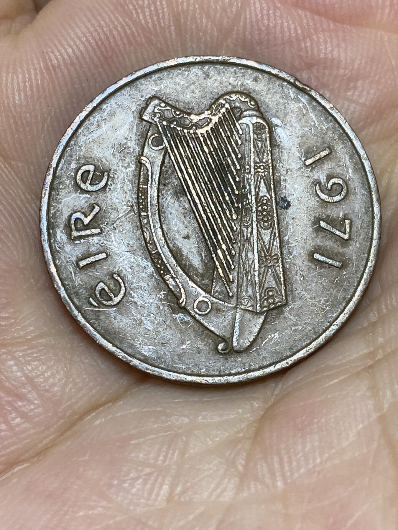 2025年第七十二场(总第九十八场）外国好品散币(免佣金) 爱尔兰🇮🇪1971年2便士(共和国时期第二套，十进制第一版，青铜材质无磁版)