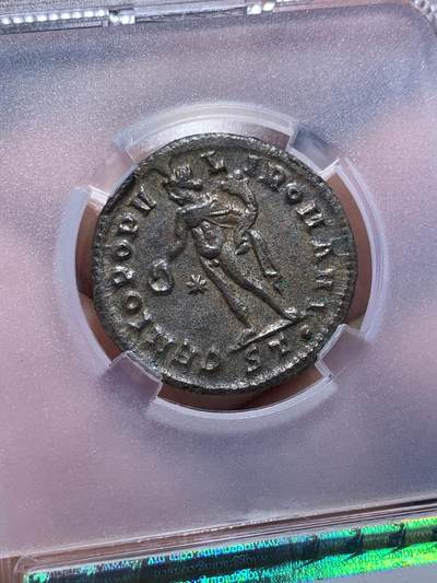 《竞宝斋》第406场 周日，周一，2场连拍 （全场包邮） TQG XF 罗马帝国 公元293-305年 伽列利乌斯洗银币 打制满分 表面4分 细节锐利 银层保留较好