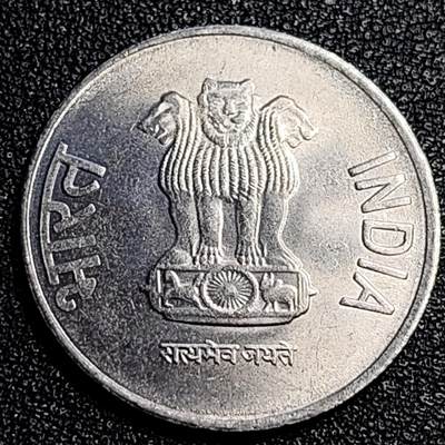 泉币菌-第67场-精品场 原光美品 2014年 印度2卢比 阿育王狮子座 麦穗稻穗 25mm