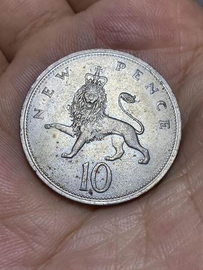 2025年第七十二场(总第九十八场）外国好品散币(免佣金) - 英国🇬🇧1973年10新便士(伊丽莎白二世中年花冠，十进制第一版)