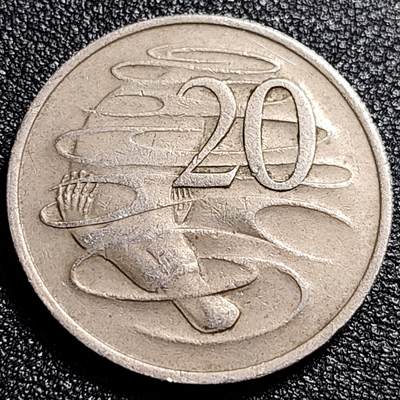 泉币菌-第66场-精品场 - 1975年英属澳大利亚20分 伊丽莎白女王  鸭嘴兽  28.5mm