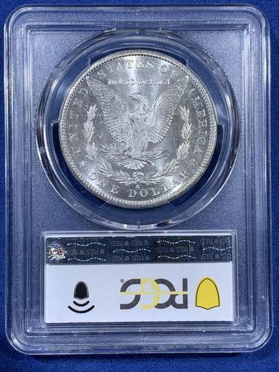 《竞宝斋》第406场 周日，周一，2场连拍 （全场包邮） PCGS MS65 美国 1881-S 摩根1美元银元  类镜面效果 光度很好