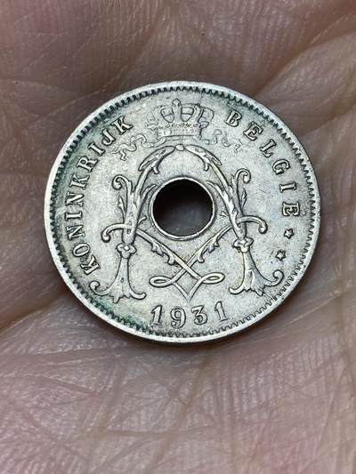 2025年第七十二场(总第九十八场）外国好品散币(免佣金) - 比利时🇧🇪1931年5生丁(阿尔贝一世时期，带星版，荷语版关门年仅发行2年)