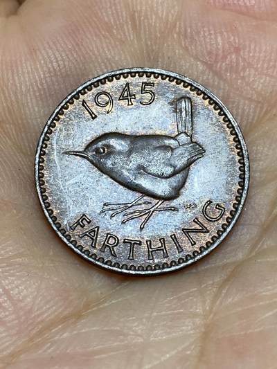 2025年第七十二场(总第九十八场）外国好品散币(免佣金) - 好品–英国🇬🇧1945年1法新(乔治六世第一版，印度皇帝加字版)