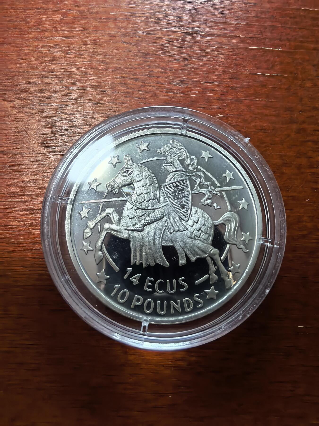 长老汇蛇年精选第二十九场拍卖 1991直布罗陀10镑/14欧元双币值精制银币，盒证全，1万枚