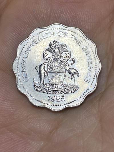 2025年第七十三场(总第九十九场）外国好品散币(免佣金) 巴哈马1985年10分(第三套，铜镍材质无磁版)