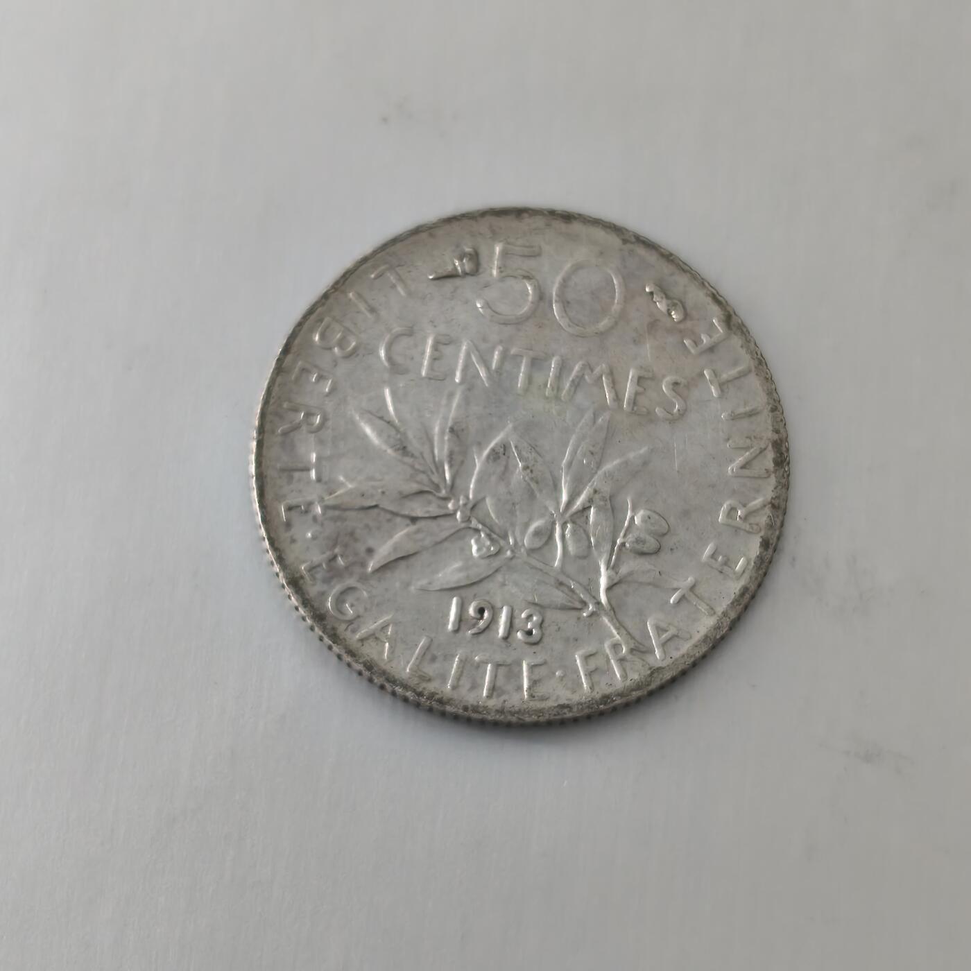 Krab外币市集Vol.21 法国1913年50分银币