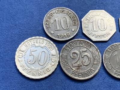 《竞宝斋》第406场 周日，周一，2场连拍 （全场包邮） 7枚一组 德国德紧时期芬尼 好品