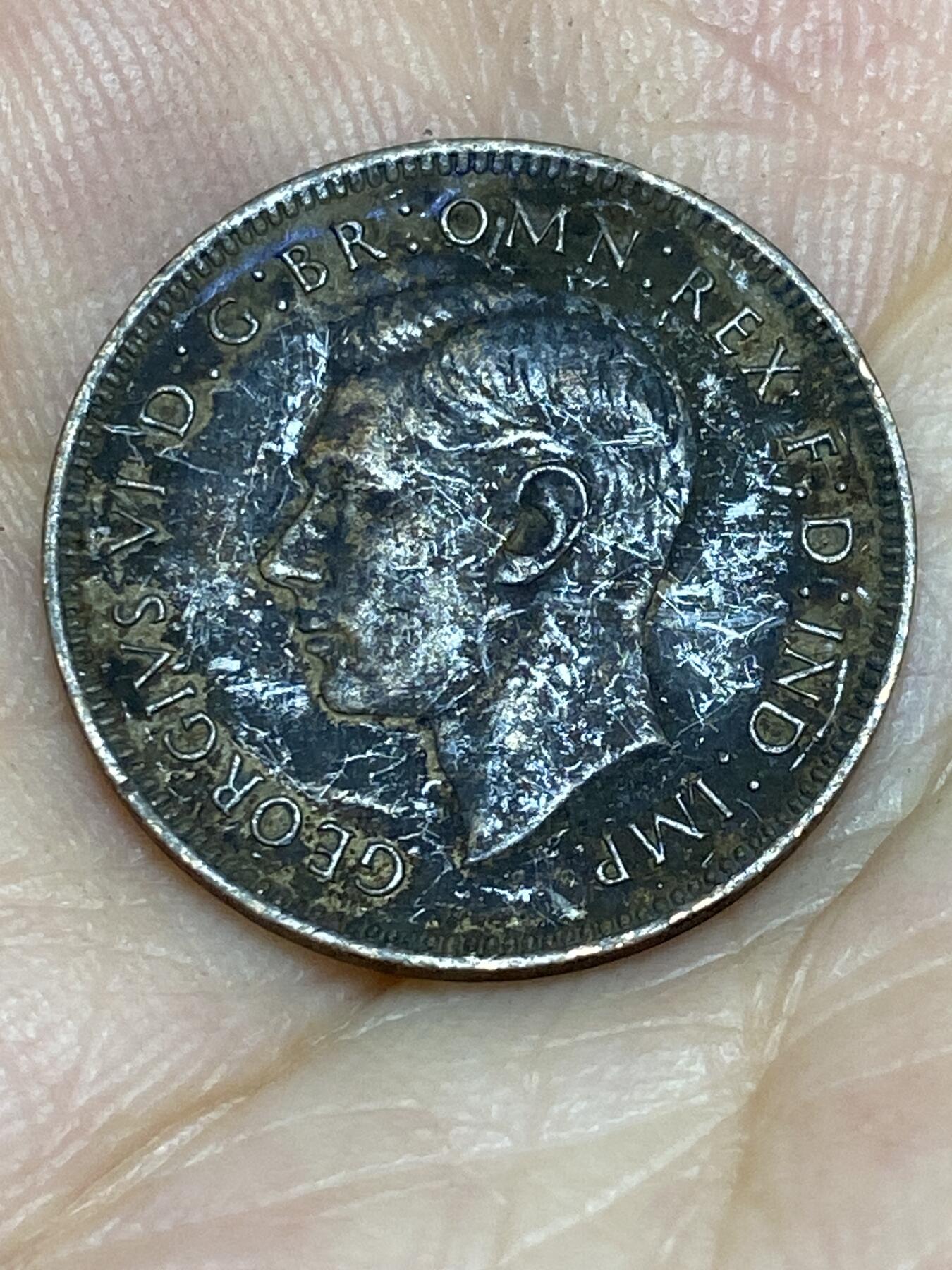 2025年第七十二场(总第九十八场）外国好品散币(免佣金) 英国🇬🇧1940年1法新(乔治六世第一版，印度皇帝加字版)